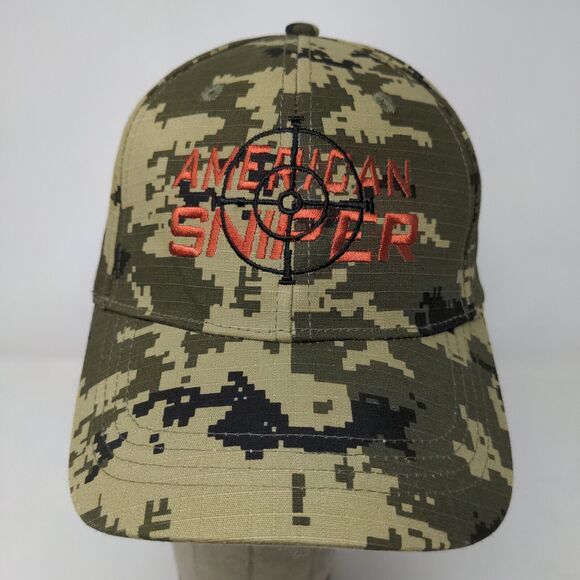 KC Men's American Sniper Camo Hat Green OSFA Embroidered Logo - Picture 3 of 11